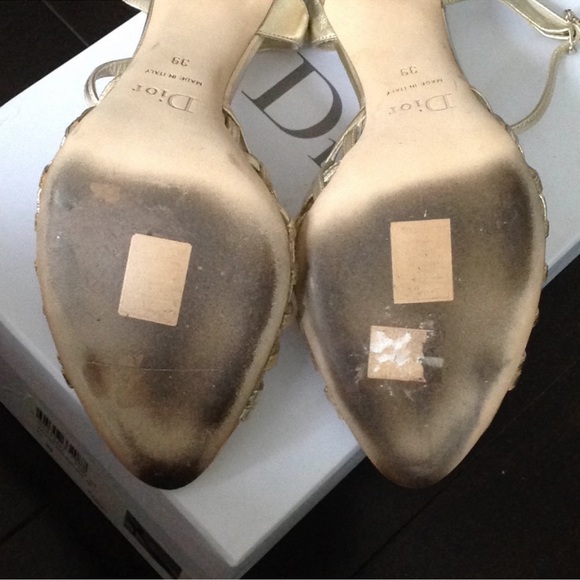 Christian Dior Lattice T-Strap Metallic size 39 - Picture 8 of 10